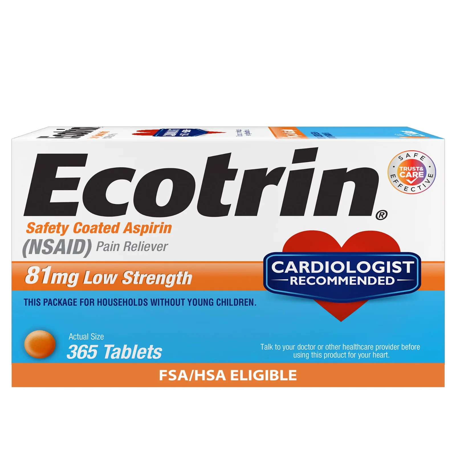 Low Strength 81 mg, 365 tablets, pack of 12